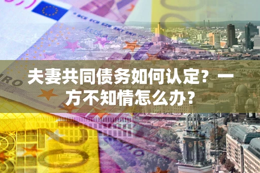 北京夫妻共同债务如何认定？一方不知情怎么办？
